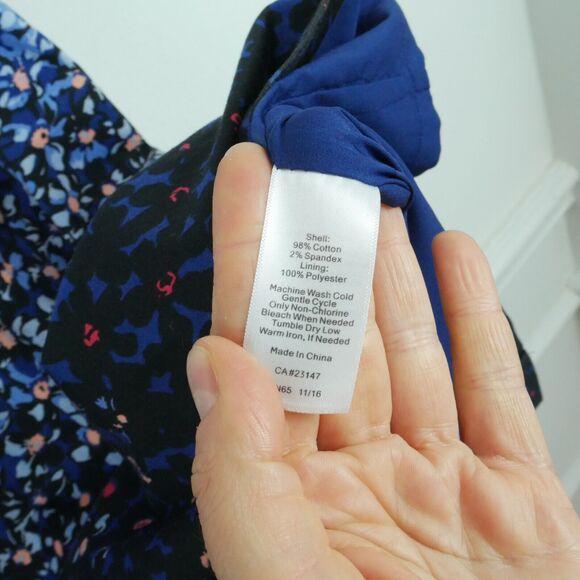 Talbots Size 2 Sheath Dress Floral Bloomcore Spring Preppy Office Career Cotton - Picture 5 of 6